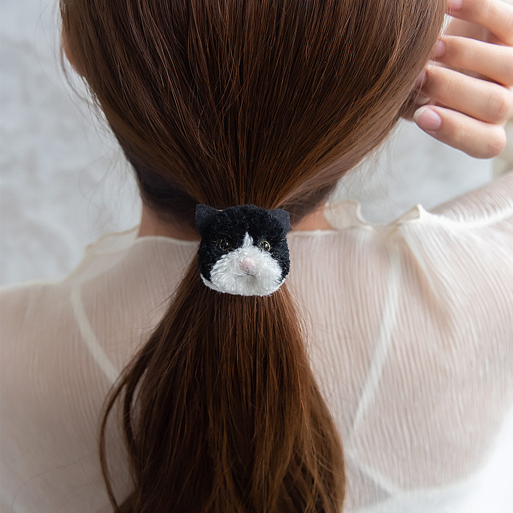 ヘアゴム キーチャーム ふわもこ ぬいぐるみ レッサーパンダ コアラ ネコ どうぶつ アニマル 2way キーホルダー ヘアポニー