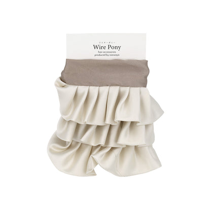 ワイヤーポニー フリル バイカラー ボリューム ロング ヘアポニー