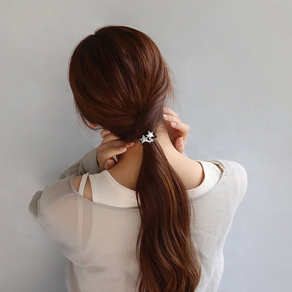 ヘアゴム mini pony  スター メタル