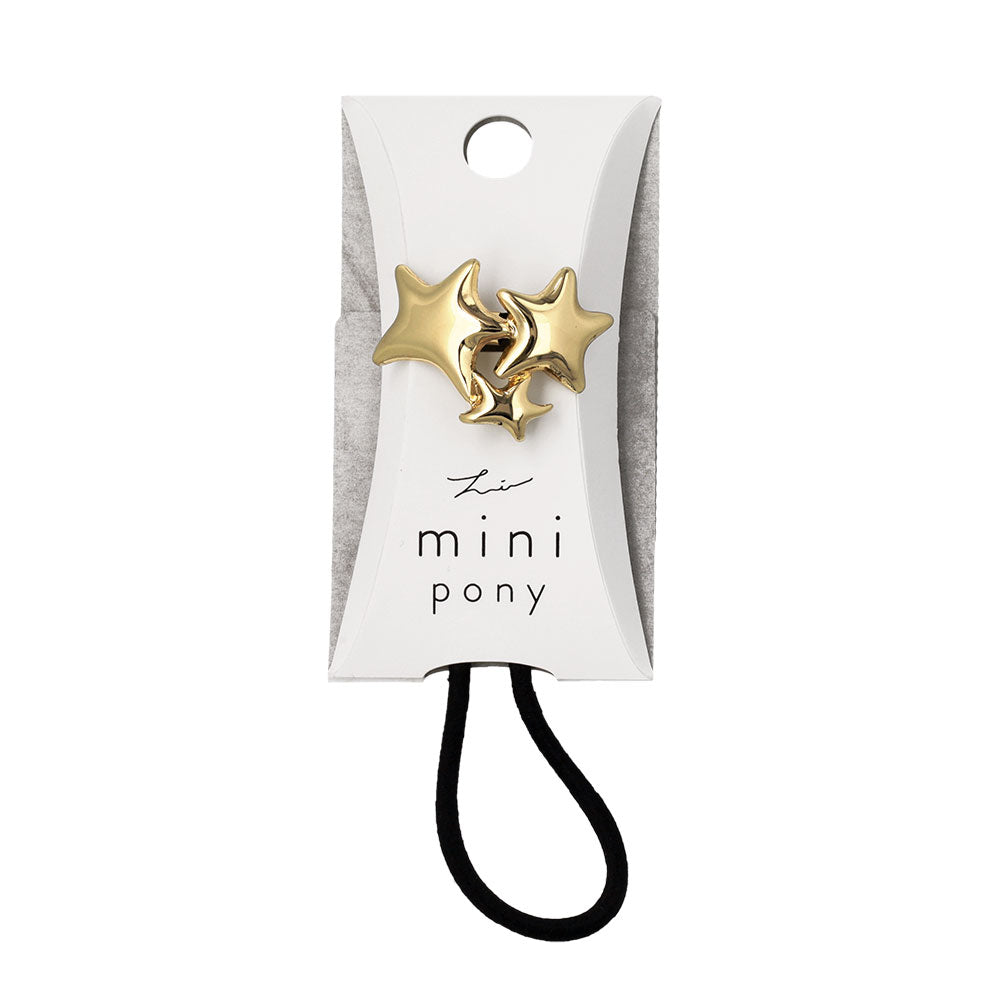 ヘアゴム mini pony  スター メタル
