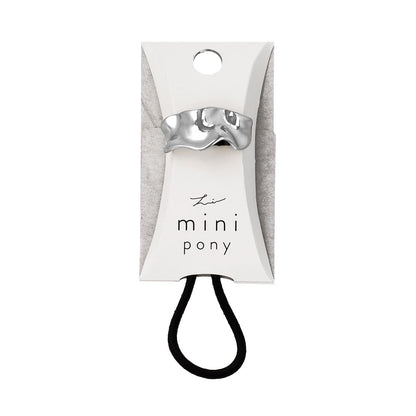 ヘアゴム mini pony  ウェーブ メタル