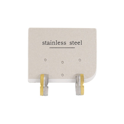 ピアス ステンレス コンビカラー ダブル ライン ステンレスポスト ミニ ワンタッチ キャッチレス フープピアス