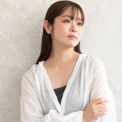 ピアス ニッケルフリー メタル 淡水パール ミニ フラワー チタンポスト スタッドピアス