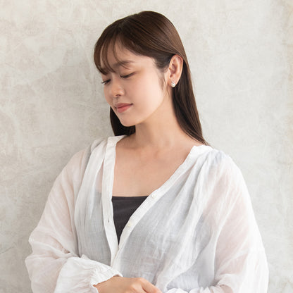 ピアス ニッケルフリー メタル ミニ キュービックジルコニア 淡水パール ドロップ チタンポスト スタッドピアス