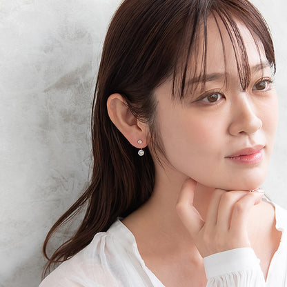 ピアス ニッケルフリー メタル キュービックジルコニア バックキャッチ チタンポスト スタッドピアス