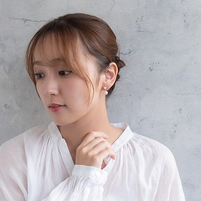 ピアス ニッケルフリー パール チタンポスト バックキャッチ スタッドピアス