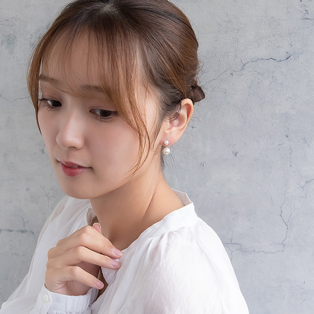 ピアス ニッケルフリー パール チタンポスト バックキャッチ スタッドピアス