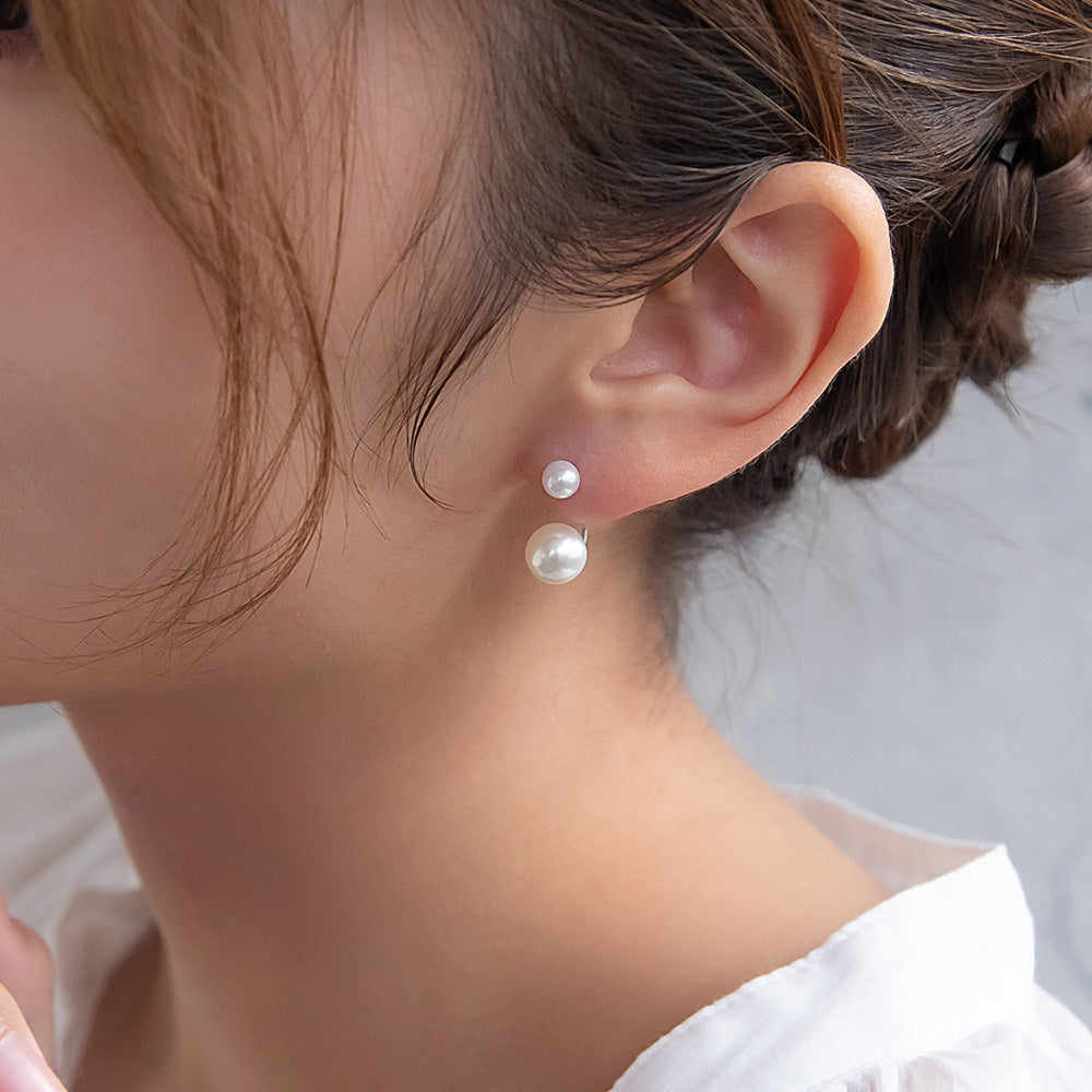 ピアス ニッケルフリー パール チタンポスト バックキャッチ スタッドピアス