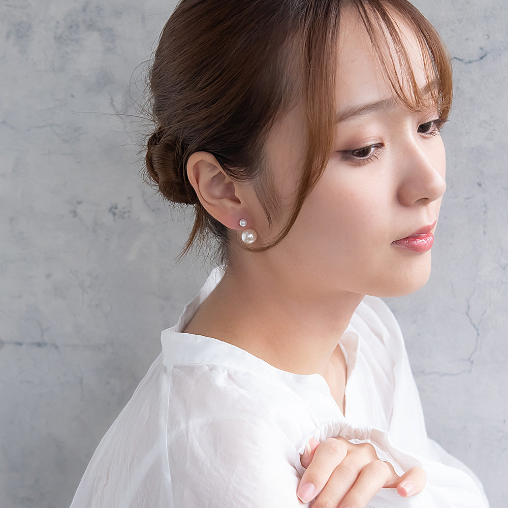 ピアス ニッケルフリー パール チタンポスト バックキャッチ スタッドピアス