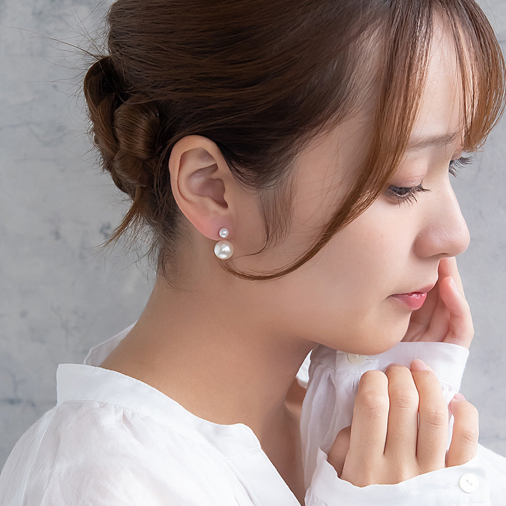 ピアス ニッケルフリー パール チタンポスト バックキャッチ スタッドピアス