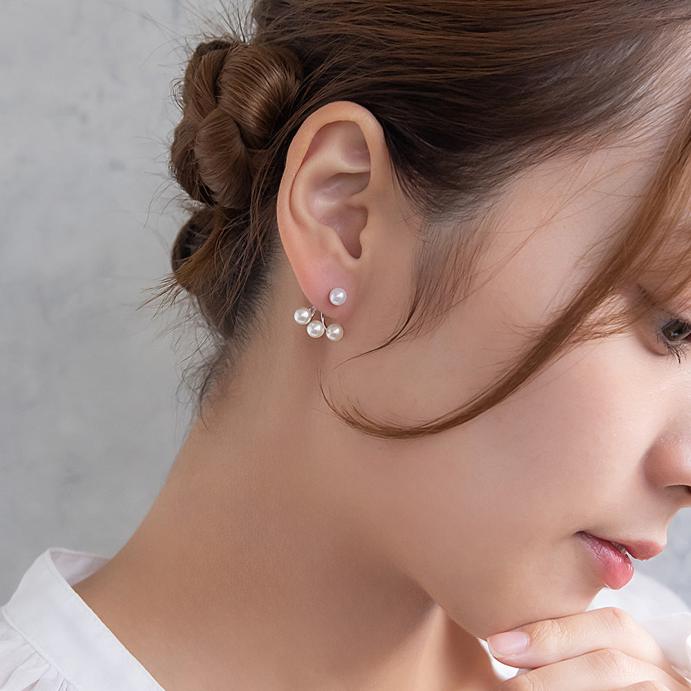 ピアス ニッケルフリー パール チタンポスト バックキャッチ スタッドピアス