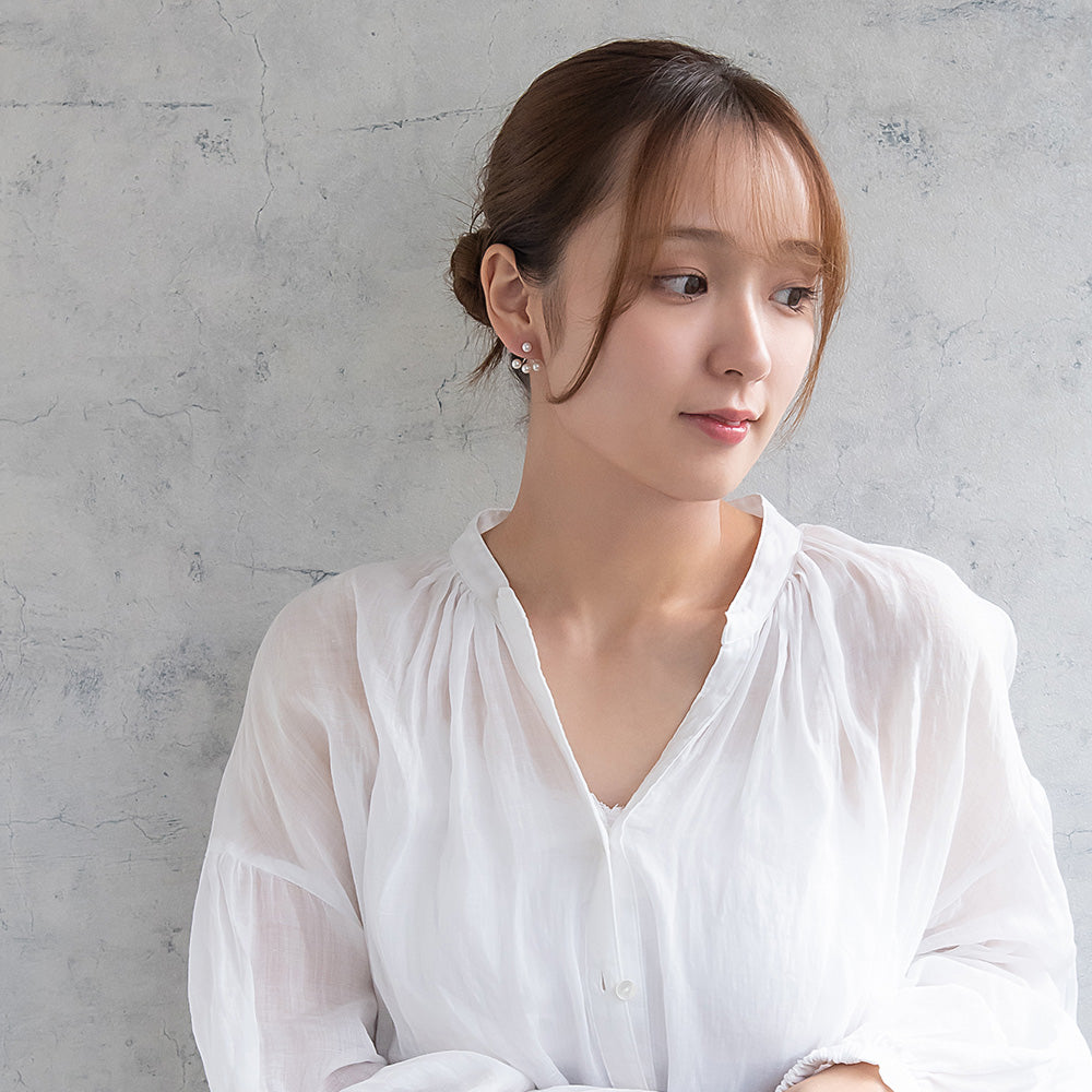 ピアス ニッケルフリー パール チタンポスト バックキャッチ スタッドピアス