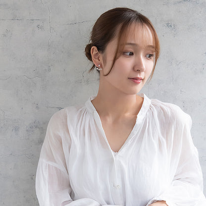 ピアス ニッケルフリー パール チタンポスト バックキャッチ スタッドピアス