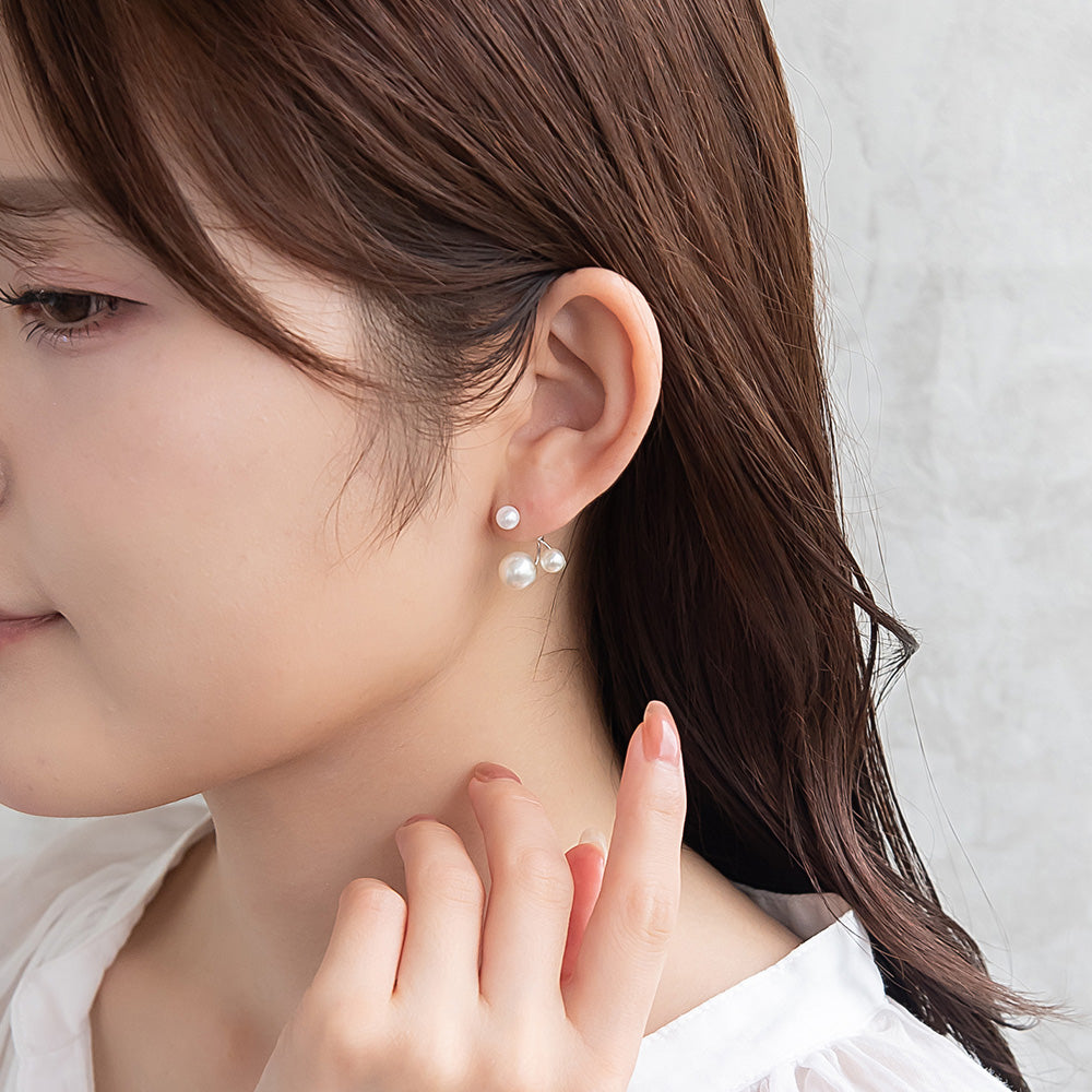 ピアス ニッケルフリー パール チタンポスト バックキャッチ スタッドピアス