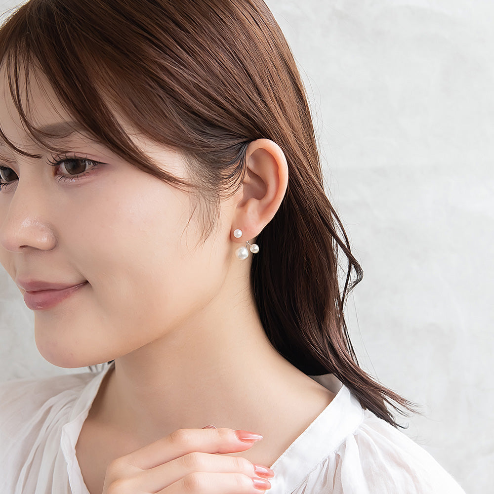 ピアス ニッケルフリー パール チタンポスト バックキャッチ スタッドピアス