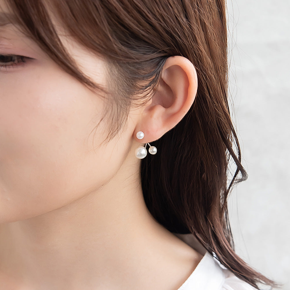 ピアス ニッケルフリー パール チタンポスト バックキャッチ スタッドピアス