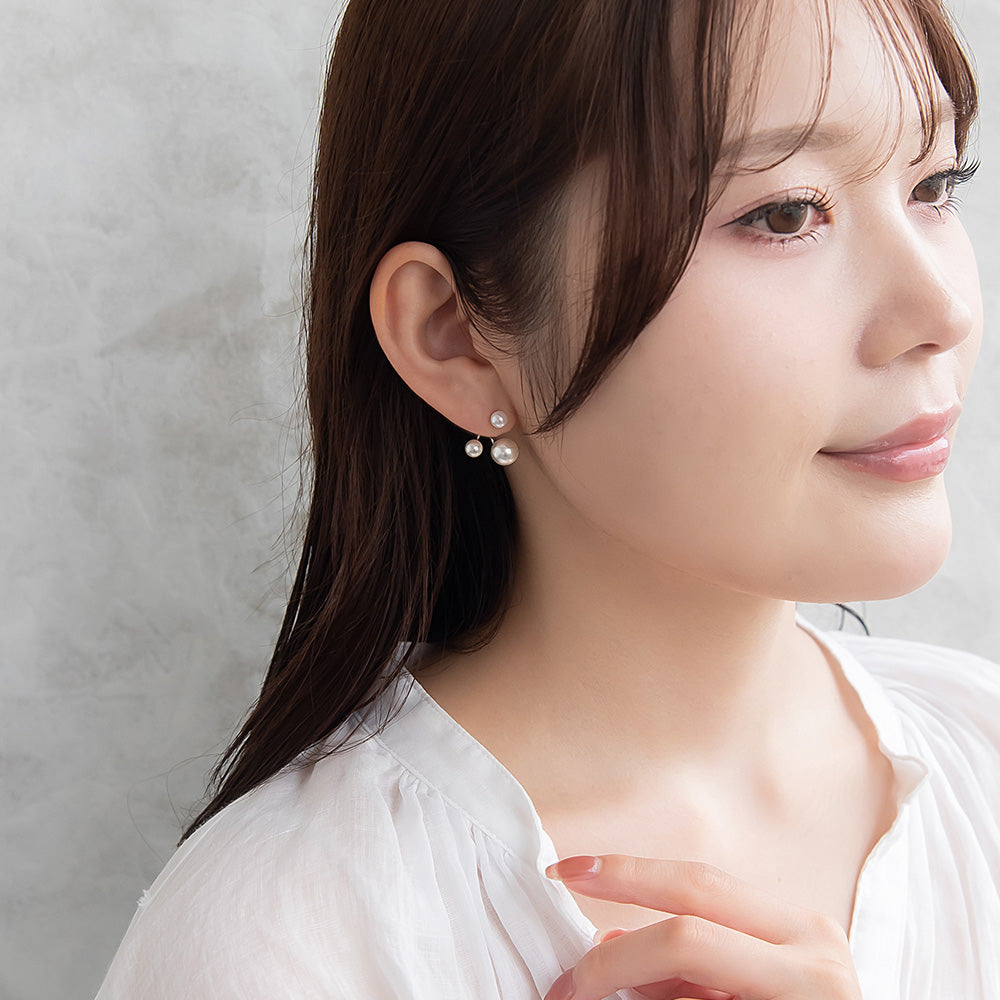 ピアス ニッケルフリー パール チタンポスト バックキャッチ スタッドピアス