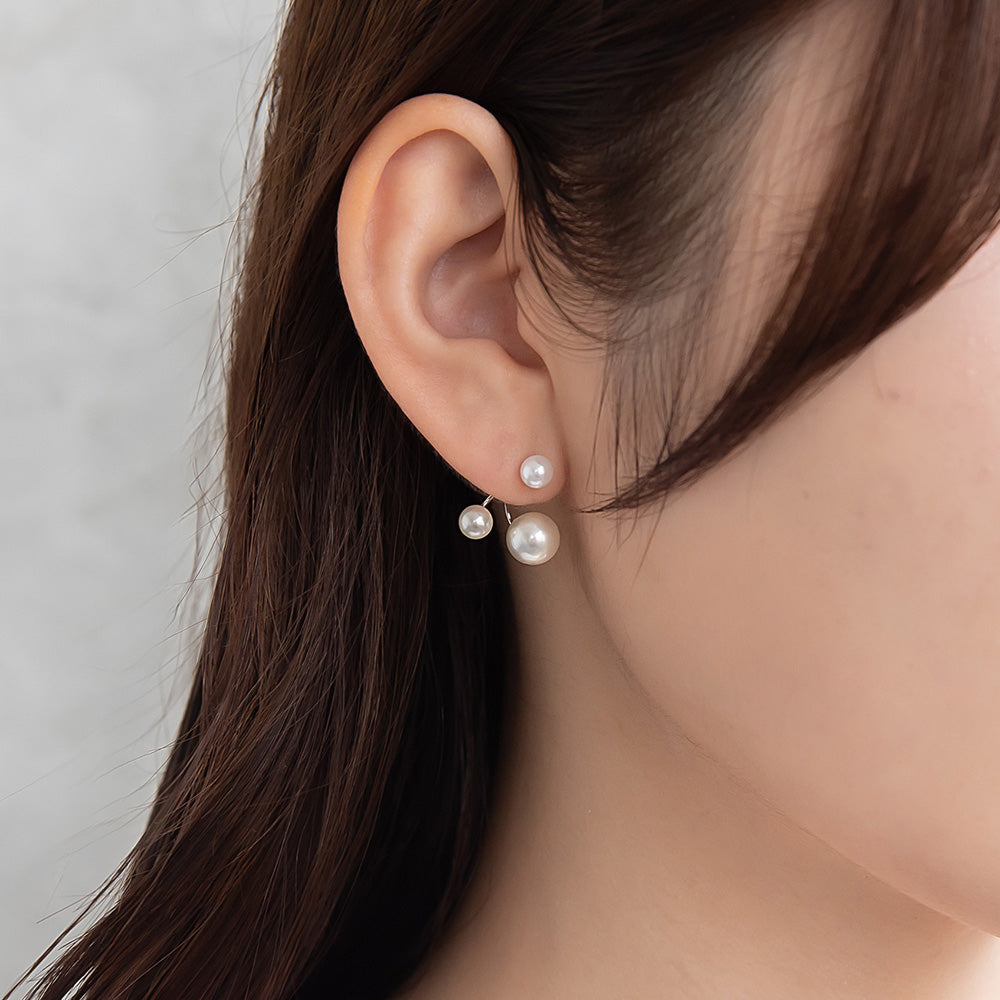 ピアス ニッケルフリー パール チタンポスト バックキャッチ スタッドピアス