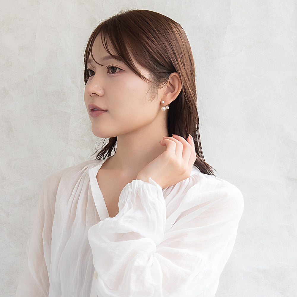 ピアス ニッケルフリー パール チタンポスト バックキャッチ スタッドピアス