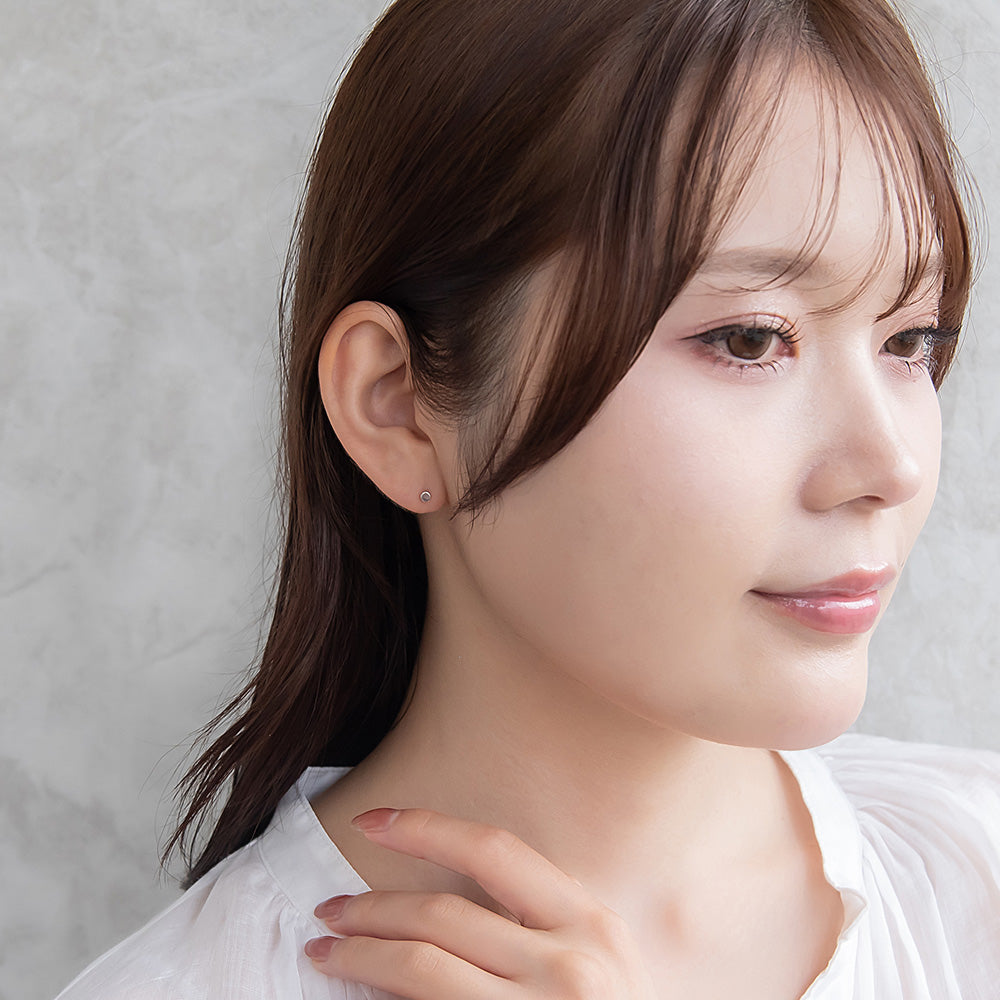ピアス ニッケルフリー シルバー925 ミニ サークル スタッドピアス