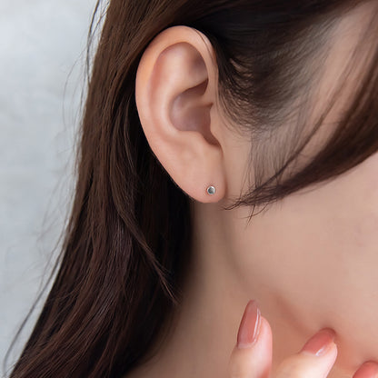 ピアス ニッケルフリー シルバー925 ミニ サークル スタッドピアス