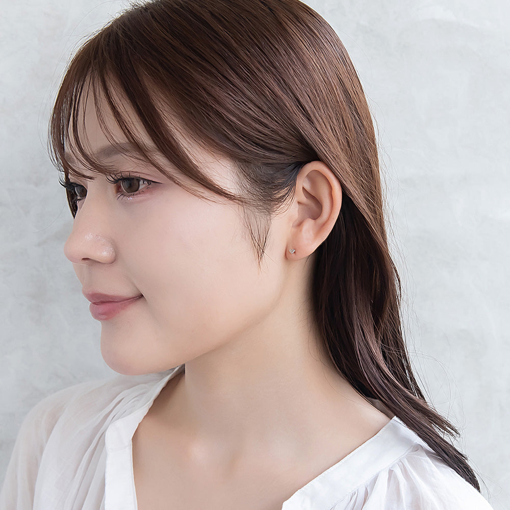 ピアス ニッケルフリー シルバー925 ミニ ハート スタッドピアス