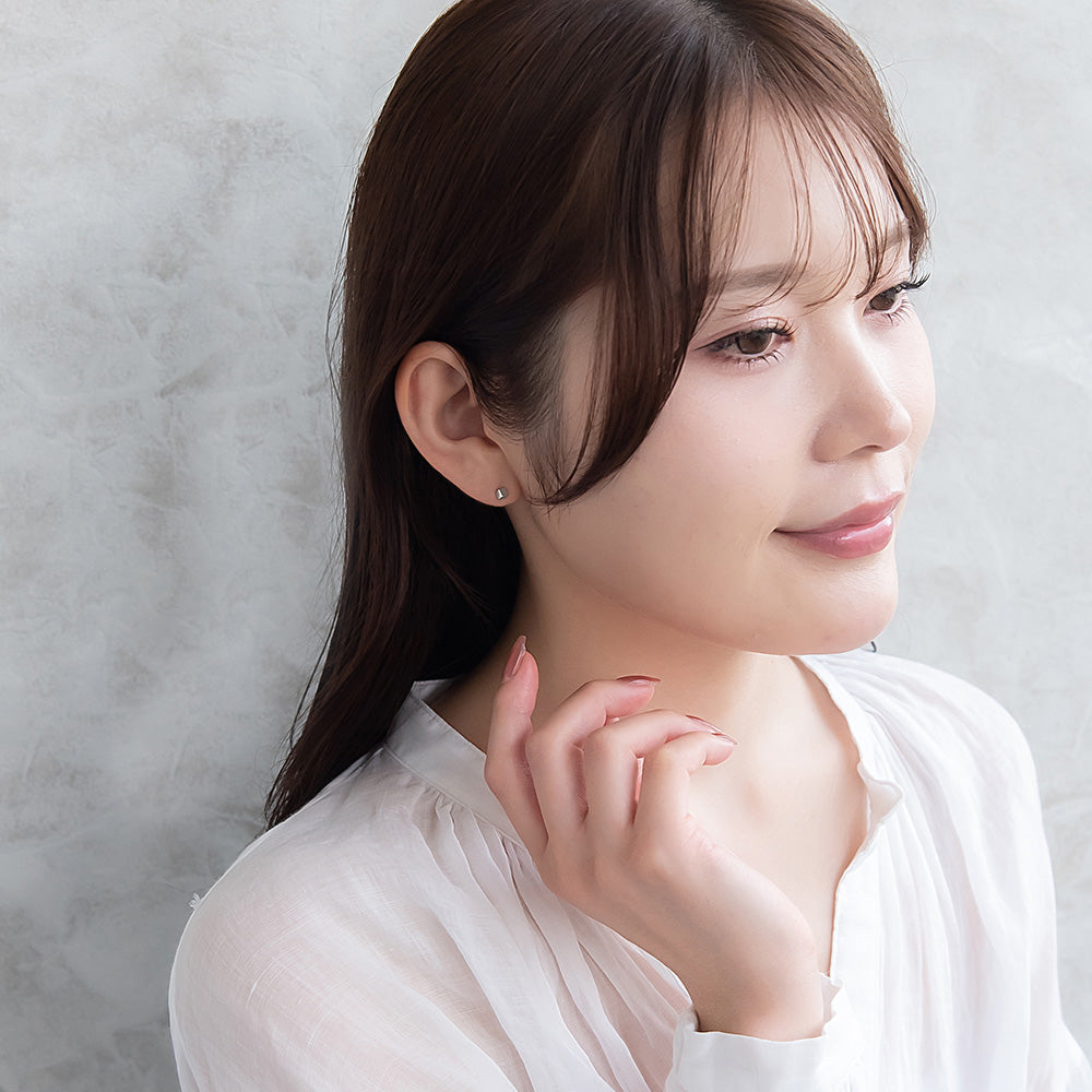 ピアス ニッケルフリー シルバー925 ミニ キューブ スタッドピアス