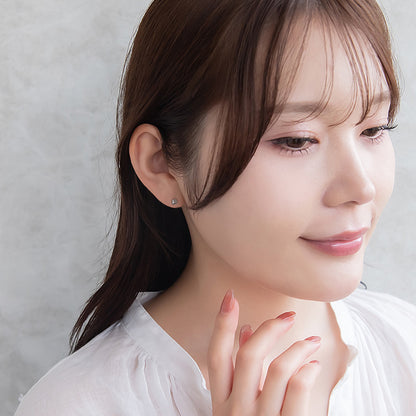 ピアス ニッケルフリー シルバー925 ミニ キューブ スタッドピアス