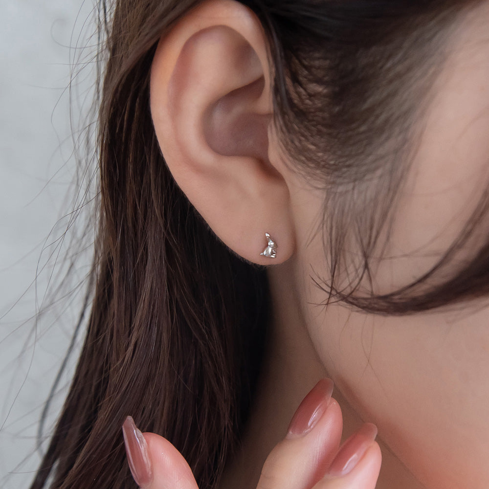 ピアス ニッケルフリー シルバー925 ミニ うさぎ スタッドピアス