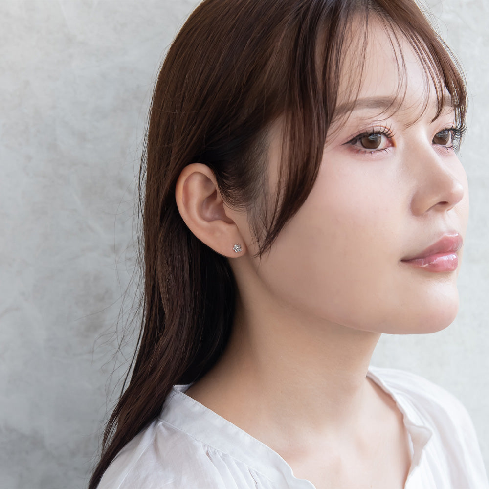 ピアス ニッケルフリー シルバー925 ミニ ローズ スタッドピアス