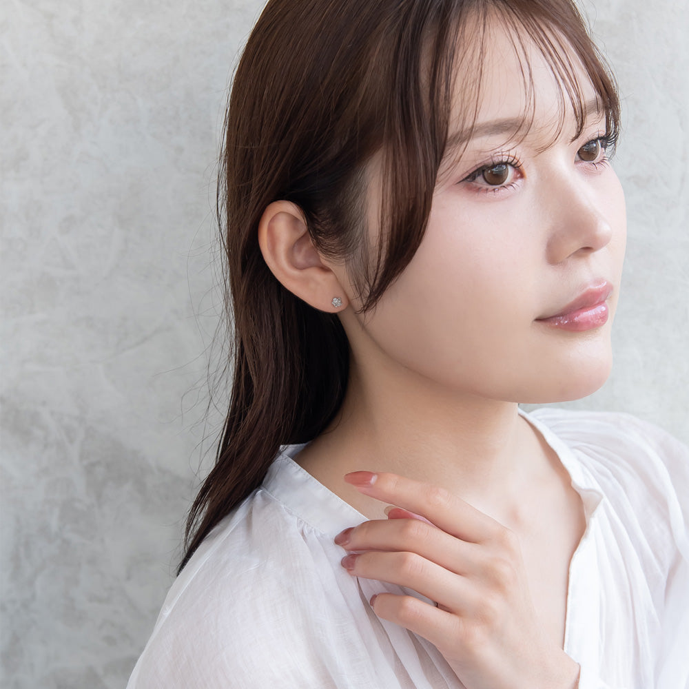 ピアス ニッケルフリー シルバー925 ミニ ローズ スタッドピアス