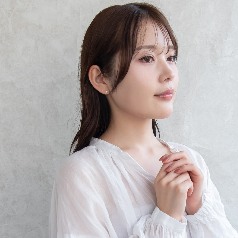 ピアス ニッケルフリー シルバー925 ミニ ローズ スタッドピアス