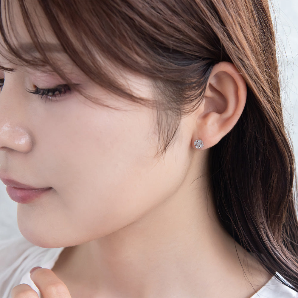 ピアス ニッケルフリー シルバー925 ミニ クロス スタッドピアス