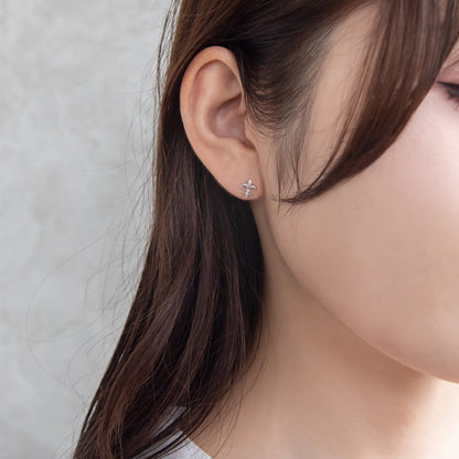 ピアス ニッケルフリー シルバー925 ミニ 百合の紋章 スタッドピアス