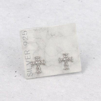 ピアス ニッケルフリー シルバー925 ミニ クロス スタッドピアス