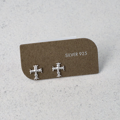 ピアス ニッケルフリー シルバー925 ミニ クロス スタッドピアス