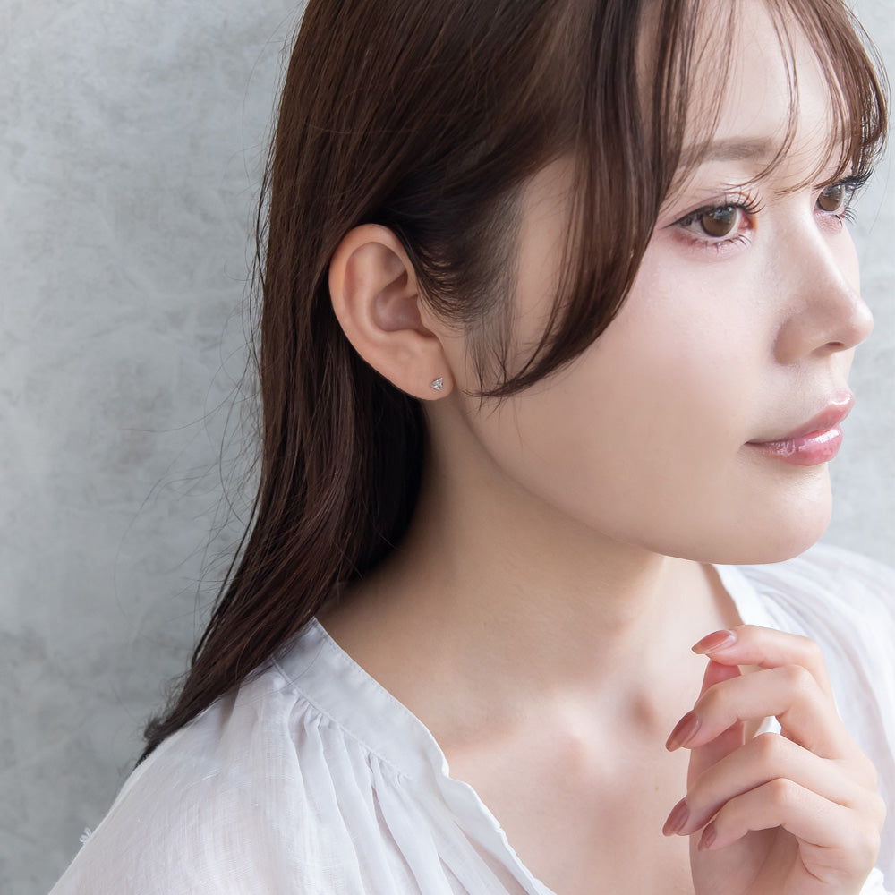 ピアス ニッケルフリー シルバー925 ミニ トライアングル スタッドピアス