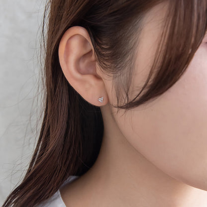 ピアス ニッケルフリー シルバー925 ミニ トライアングル スタッドピアス