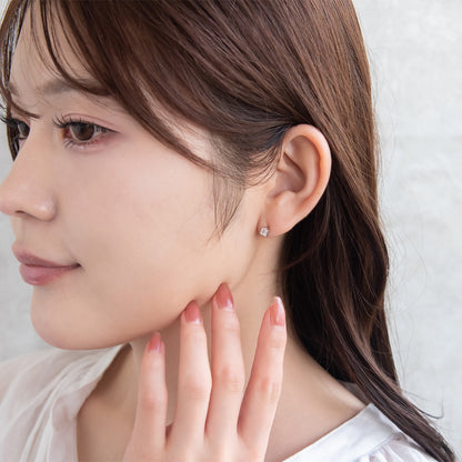 ピアス ニッケルフリー シルバー925 ミニ スクエア スタッドピアス