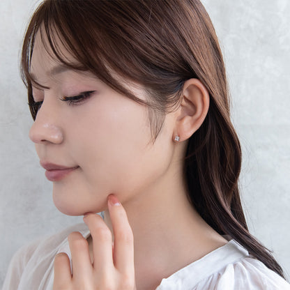 ピアス ニッケルフリー シルバー925 ミニ スクエア スタッドピアス