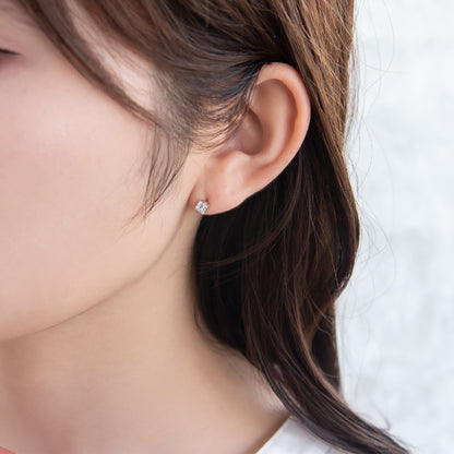 ピアス ニッケルフリー シルバー925 ミニ スクエア スタッドピアス