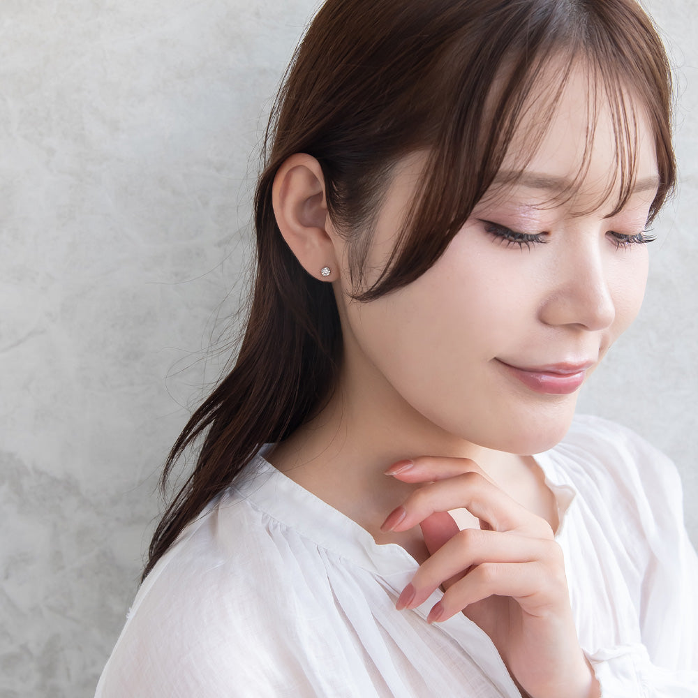 ピアス ニッケルフリー シルバー925 ミニ ボール スタッドピアス