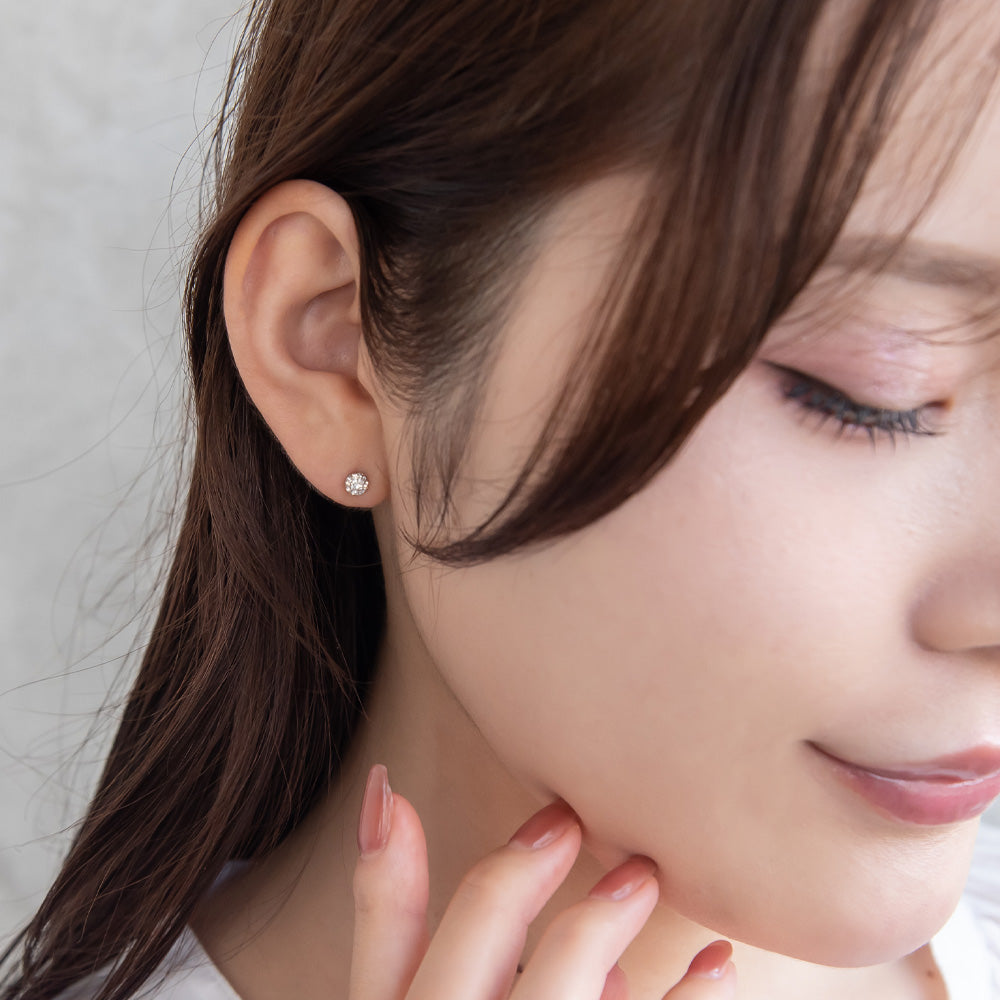 ピアス ニッケルフリー シルバー925 ミニ ボール スタッドピアス
