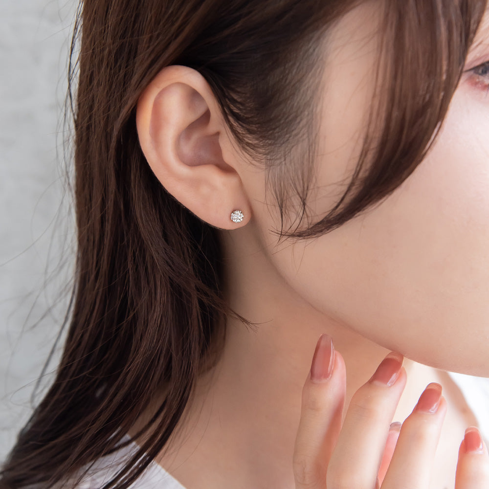 ピアス ニッケルフリー シルバー925 ミニ ボール スタッドピアス