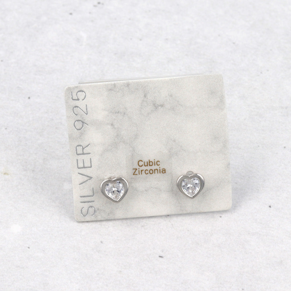 ピアス ニッケルフリー シルバー925 ミニ ハート スタッドピアス