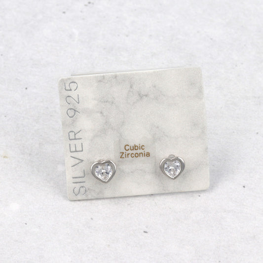 ピアス ニッケルフリー シルバー925 ミニ ハート スタッドピアス