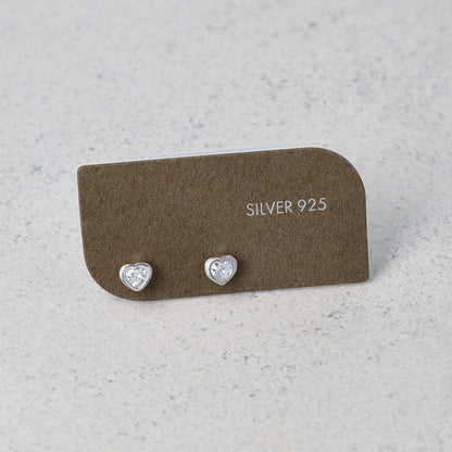 ピアス ニッケルフリー シルバー925 ミニ ハート スタッドピアス