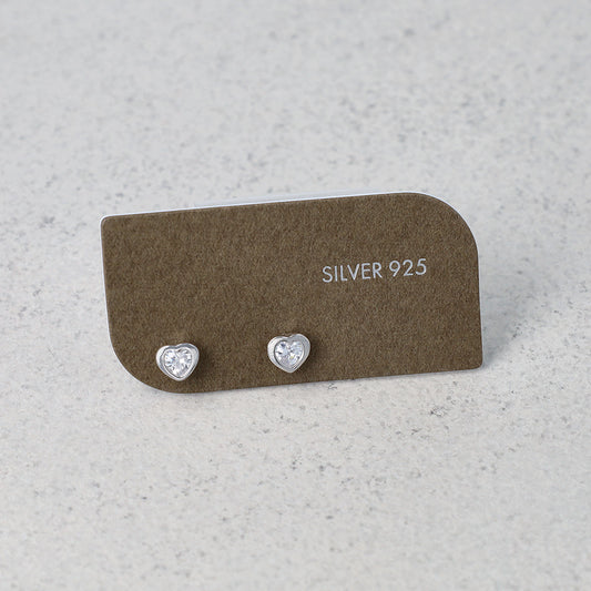 ピアス ニッケルフリー シルバー925 ミニ ハート スタッドピアス