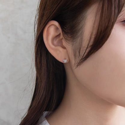 ピアス ニッケルフリー シルバー925 ミニ ハート スタッドピアス