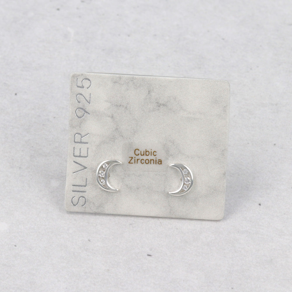 ピアス ニッケルフリー シルバー925 ミニ ムーン スタッドピアス